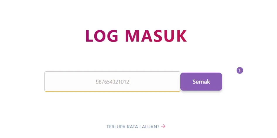 LOG MASUK SEMAKAN STR