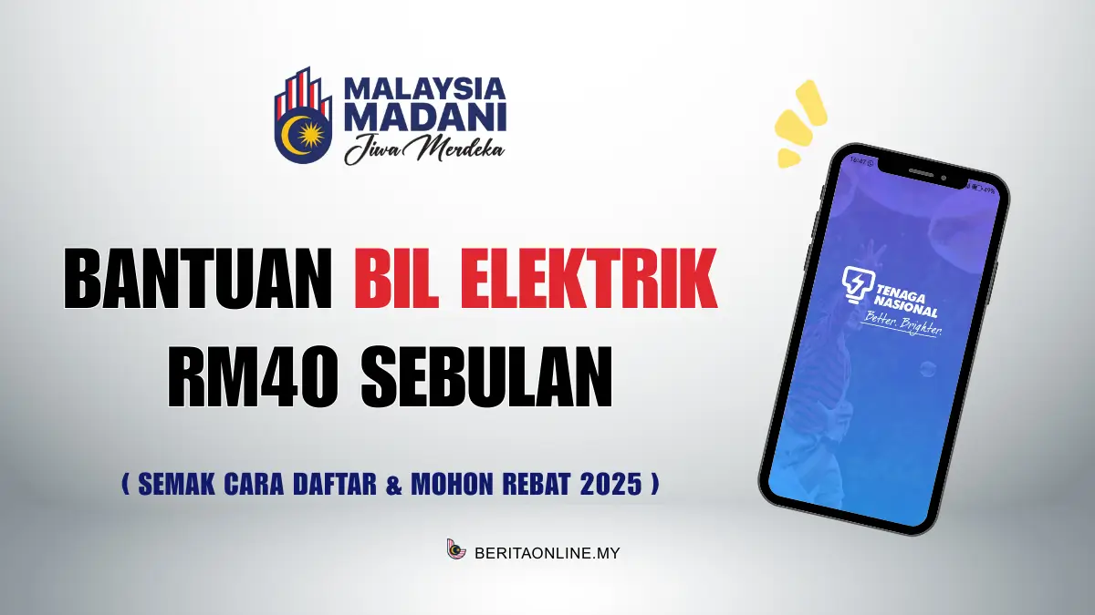 BANTUAN BIL ELEKTRIK RM40 SEBULAN