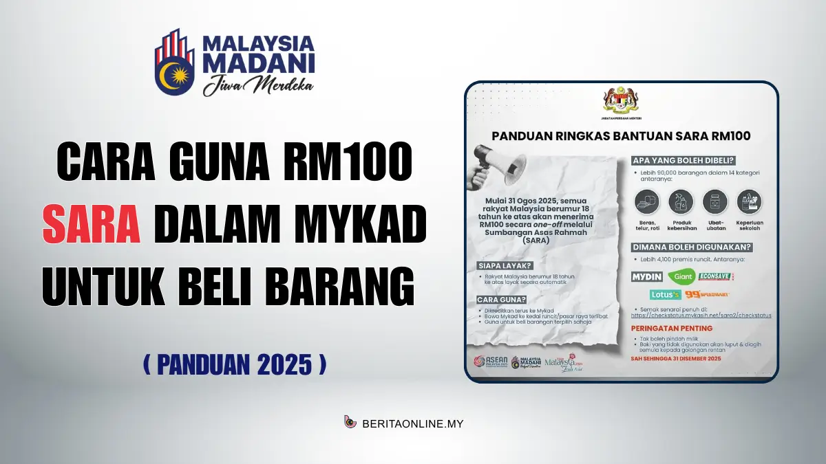CARA GUNA RM100 SARA
