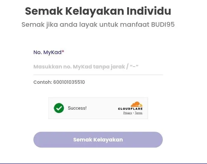 BUDI95 MADANI SEMAKAN