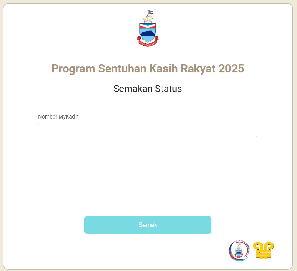 LOGIN SEMAK BANTUAN SYUKUR SABAH