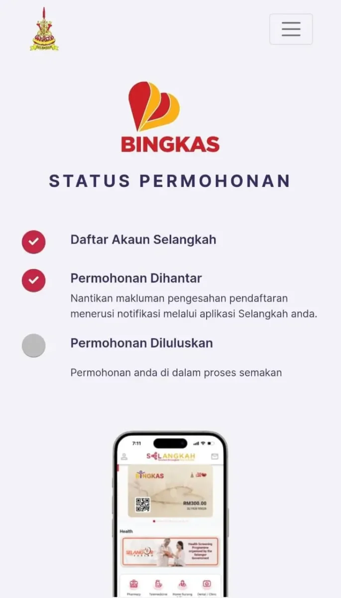 CARA MOHON BINGKAS SELANGOR