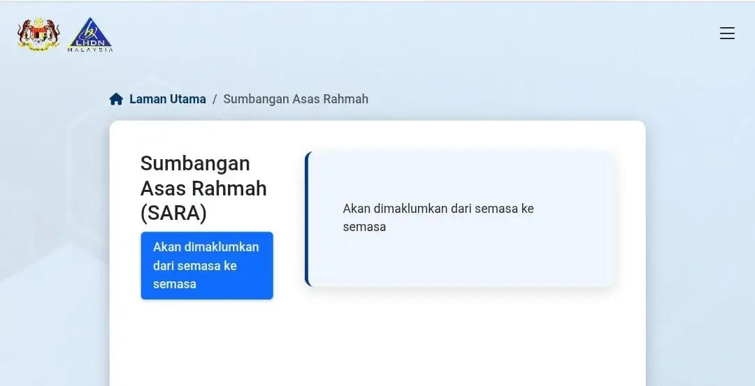 BILA TARIKH BAYARAN SARA 2026 DIKREDITKAN