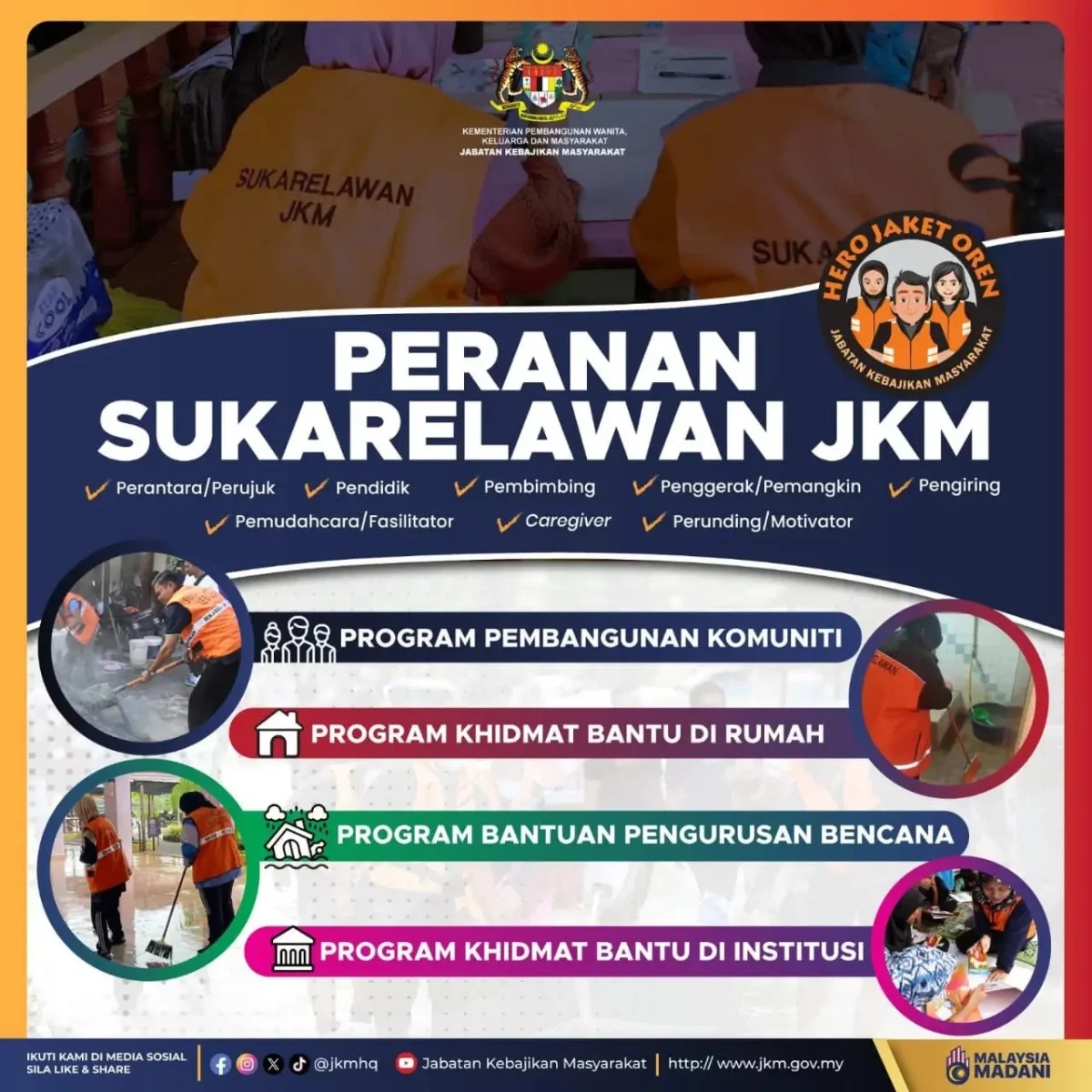 PERANAN SUKARELAWAN JKM