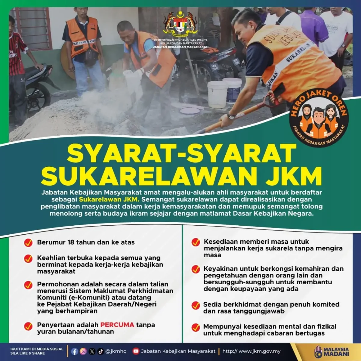 SYARAT PEMILIHAN SUKARELAWAN