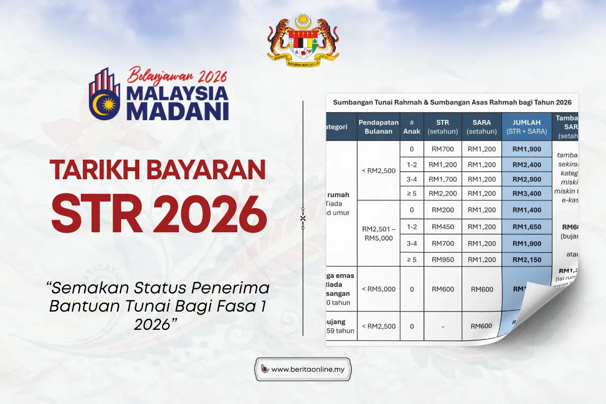 TARIKH BAYARAN STR 2026