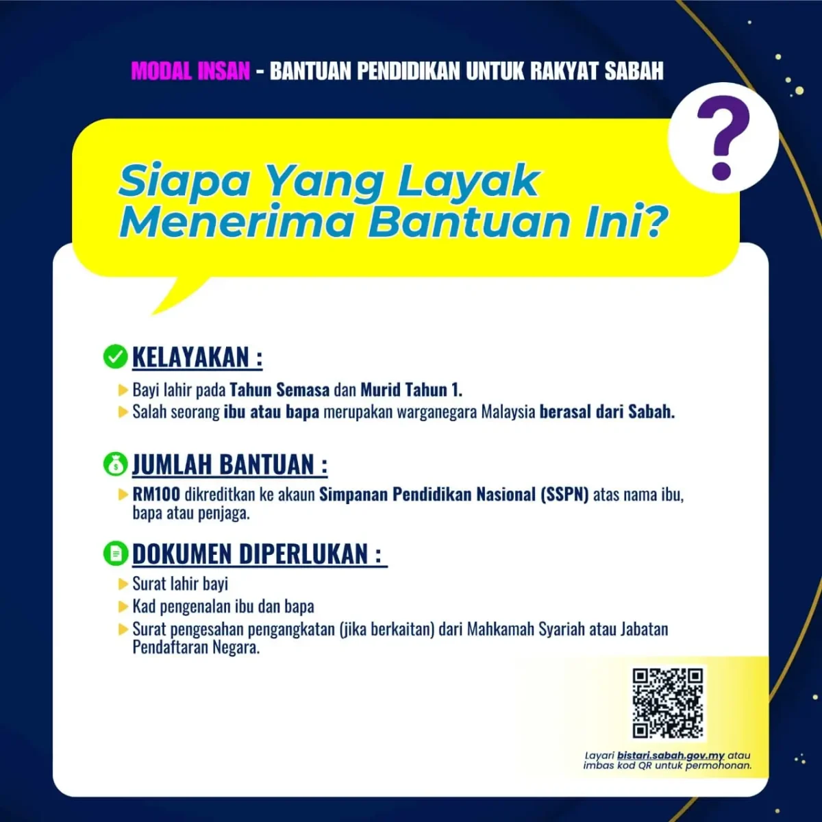 SYARAT KELAYAKAN BISTARI SABAH 2026