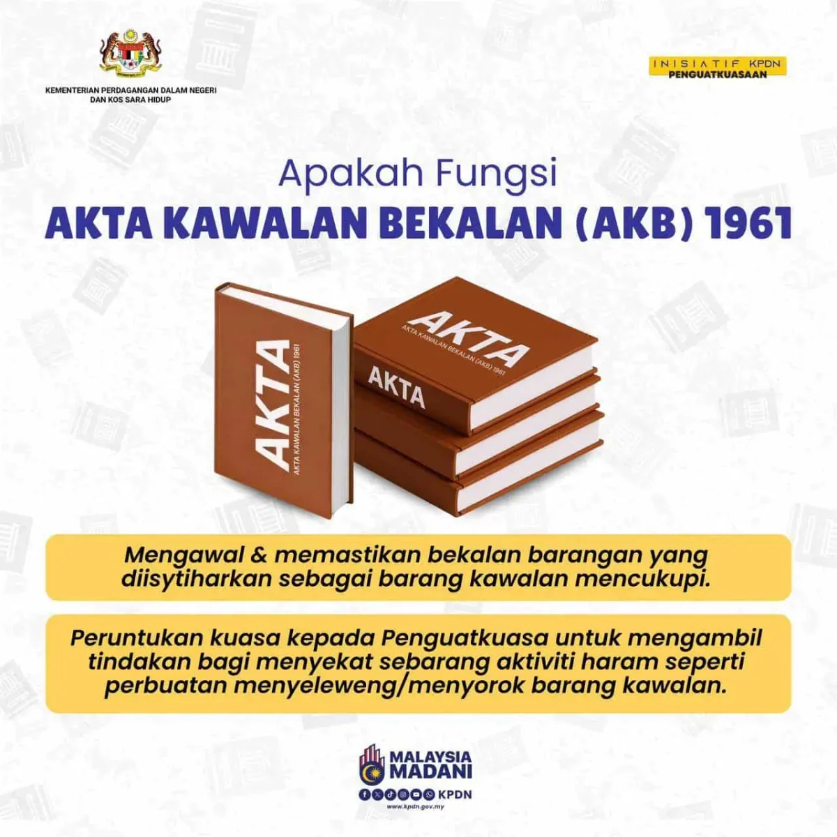 AKTA KAWALAN BEKALAN 1961