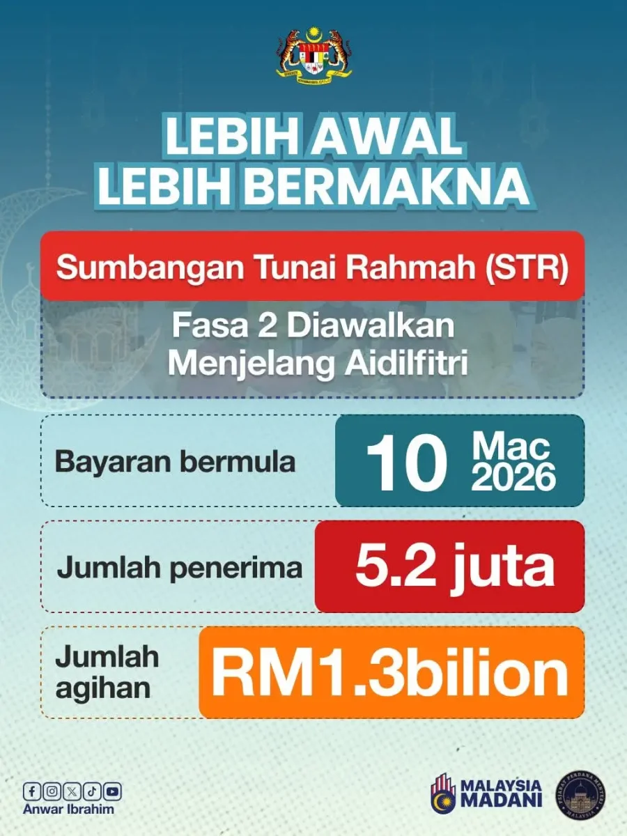 BILA TARIKH BAYARAN BANTUAN STR FASA 2