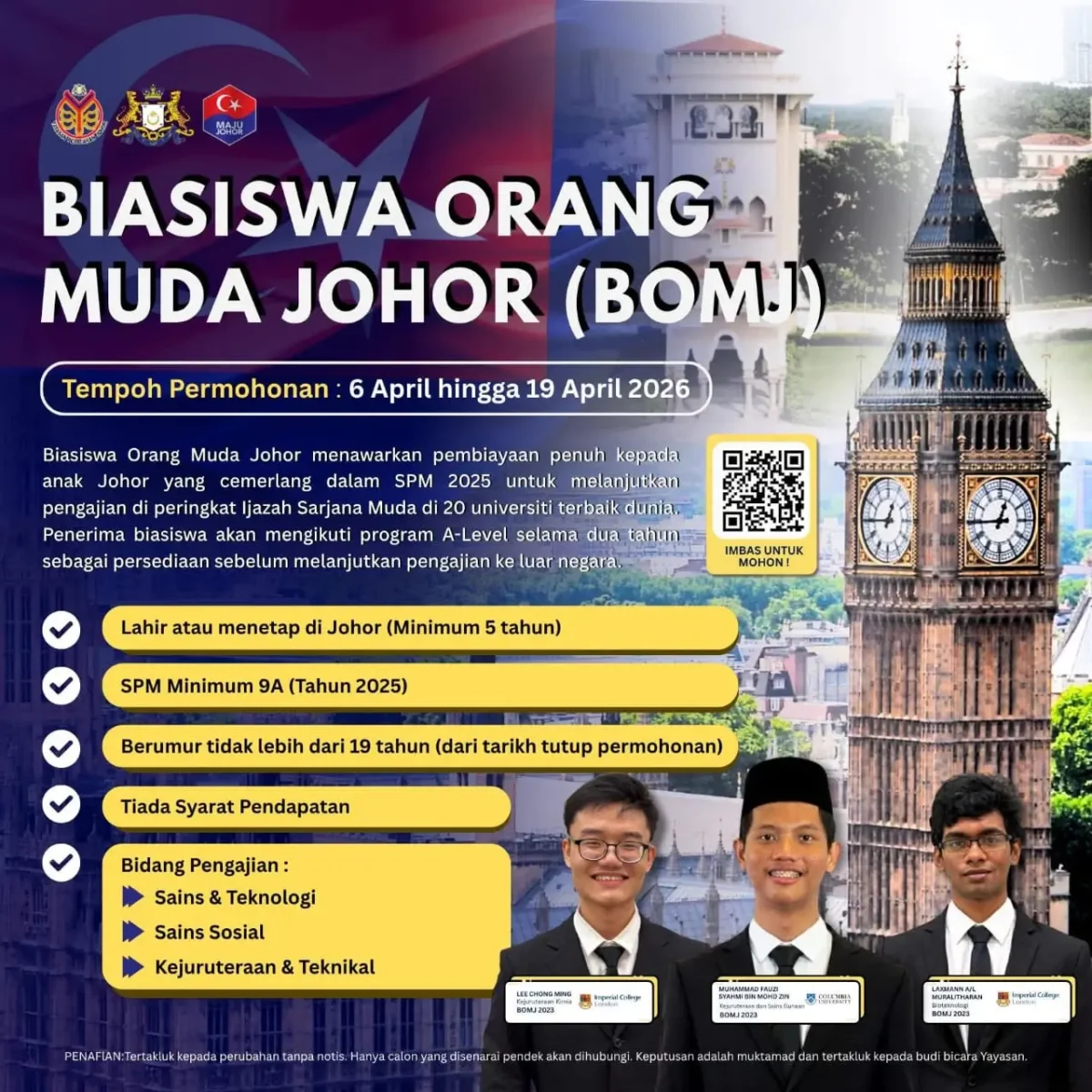 APA ITU BIASISWA ORANG MUDA JOHOR (BOMJ)