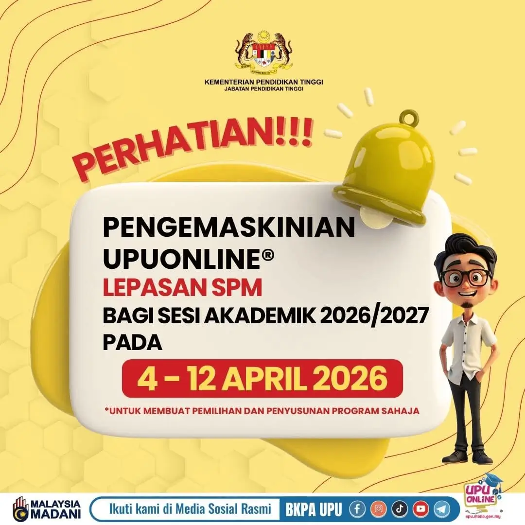 BILA TARIKH KEMASKINI UPUONLINE LEPASAN SPM